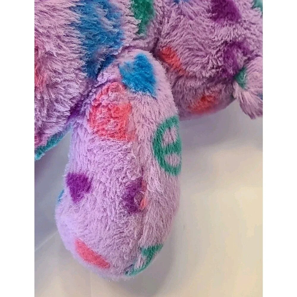 Build A Bear Purple Peace Bear Hippie Teddy Bear Plush Retired